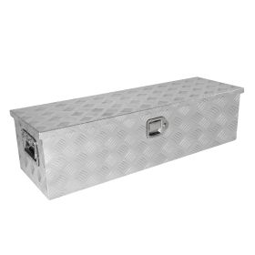 39 Inch Aluminum Truck Tool long Box, Gas Strut, Truck Bed Tool Box with Side Handle ,Lock and 2 Keys, Tool Storage Box for Truck,Trailer