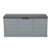 75gal 260L Outdoor Garden Plastic Storage Deck Box Chest Tools Cushions Toys Lockable Seat