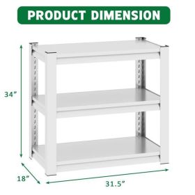 40-50 Gallon Fish Tank Stand - Metal Aquarium Stand, 31.5 "L x 18 "W x 34"H Adjustable Heavy Duty Reptile Tank Stand