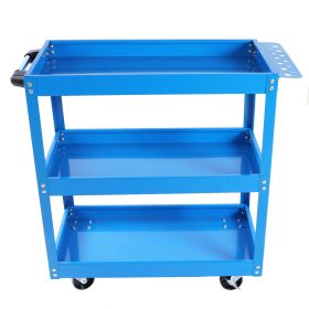 Tool Cart, 3-Tier Rolling Mechanic Tool Cart, Heavy Duty Steel Utility Cart with Lockable Wheels, 450 LBS Capacity Industrial Service Cart for Garage