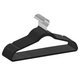 VEVOR Hangers, 11lbs Load-Bearing, 50 Pack Black Velvet Hangers with 360 Degree Swivel Hook & 0.2 in Ultra-Thin Design, Non-Slip Space Saving Hangers