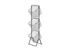 Oceanstar 3-Tier Metal Wire Storage Basket Stand with Removable Baskets – Black