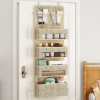 2 Pack 5-Shelf Over The Door Hanging Organizer, 4 Big Pocket Storage with Clear Plastic Pockets, Large Capacity Door Organizer for Closet, Bathroom