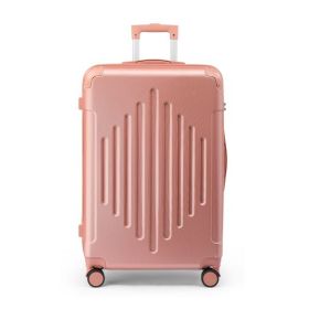 28in ABS Rose Gold Luggage Case with Diamond Texture & Reinforced Corners