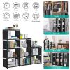 9-Cube Storage Organizer Closet Shelves Cabinet Bookcase Non-Woven Fabric Cube Shelf for Living Room Bedroom Office