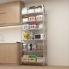 Heavy Duty Storage Shelves 78.74" H Wire Shelving Unit with Wheels 1200LBS NSF Metal Shelves for Storage Adjustable Garage Storage Rack Pantry Shelf C