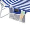 2 Pack, Blue & White Stripe, Folding Backpack Face-Down Beach Fabric Lounger.