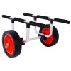 Heavy Duty Kayak Cart,Width Adjustable Canoe Cart with 12inch Flatfree Beach Wheels Boat Dolly Cart Transport Carrier