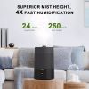 4L Top Fill Ultrasonic Cool Mist Humidifiers for Bedroom, with Oil Diffuser and Nightlight, for Baby Nursery & Plants, for Large Room