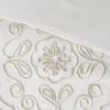 3 Piece Tufted Cotton Chenille Coverlet Set Ivory/Taupe King/Cal King