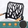 Outdoor Patio K/D Aluminum Stationary Dining Chairs 2PCS with Outdoor-grade Sunbrella Fabric Cushions, Branch-Like Backrest