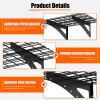 24*48 Inch Wall Mounted Wall Shelf for Garage Heavy Duty Wall Shelf, Supermarket Storage Shelf, Black, 2-Pack