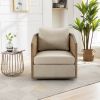 COOLMORE Swivel Barrel Chair, Comfy Round Accent Sofa Chair for Living Room, 360 Degree Swivel Barrel Club Chair, Leisure Arm Chair for Nursery, Hotel
