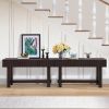 52 inch Sofa Table with Storage Drawers, Mid Century Farmhouse Fluted Console Table with Solid Wood Legs. Entryway Table for Living Room TV