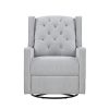 Milah Gliding Swivel Recliner Tufted Brushed Tweed Fabric