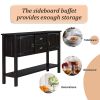 48'' Solid Wood Sideboard Console Table with 2 Drawers and Cabinets and Bottom Shelf