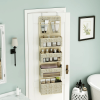 2 Pack 5-Shelf Over The Door Hanging Organizer, 4 Big Pocket Storage with Clear Plastic Pockets, Large Capacity Door Organizer for Closet, Bathroom