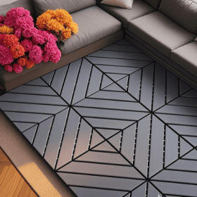Plastic Interlocking Deck Tiles,44 Pack Patio Deck Tiles,12x12 Square Waterproof Outdoor All Weather Use, Outdoor And Indoor Patio Decking Tiles (Option: Style2)