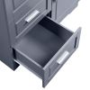 Tall and Wide Storage Cabinet with Doors for Bathroom/Office, Three Drawers