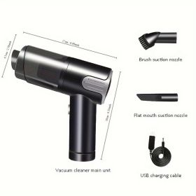 Wireless-silver Car Vacuum Cleaner Wireless Usb Charging Car Vacuum Cleaner Home Handheld Mini Desktop Vacuum Cleaner Portable (Color: Silver)